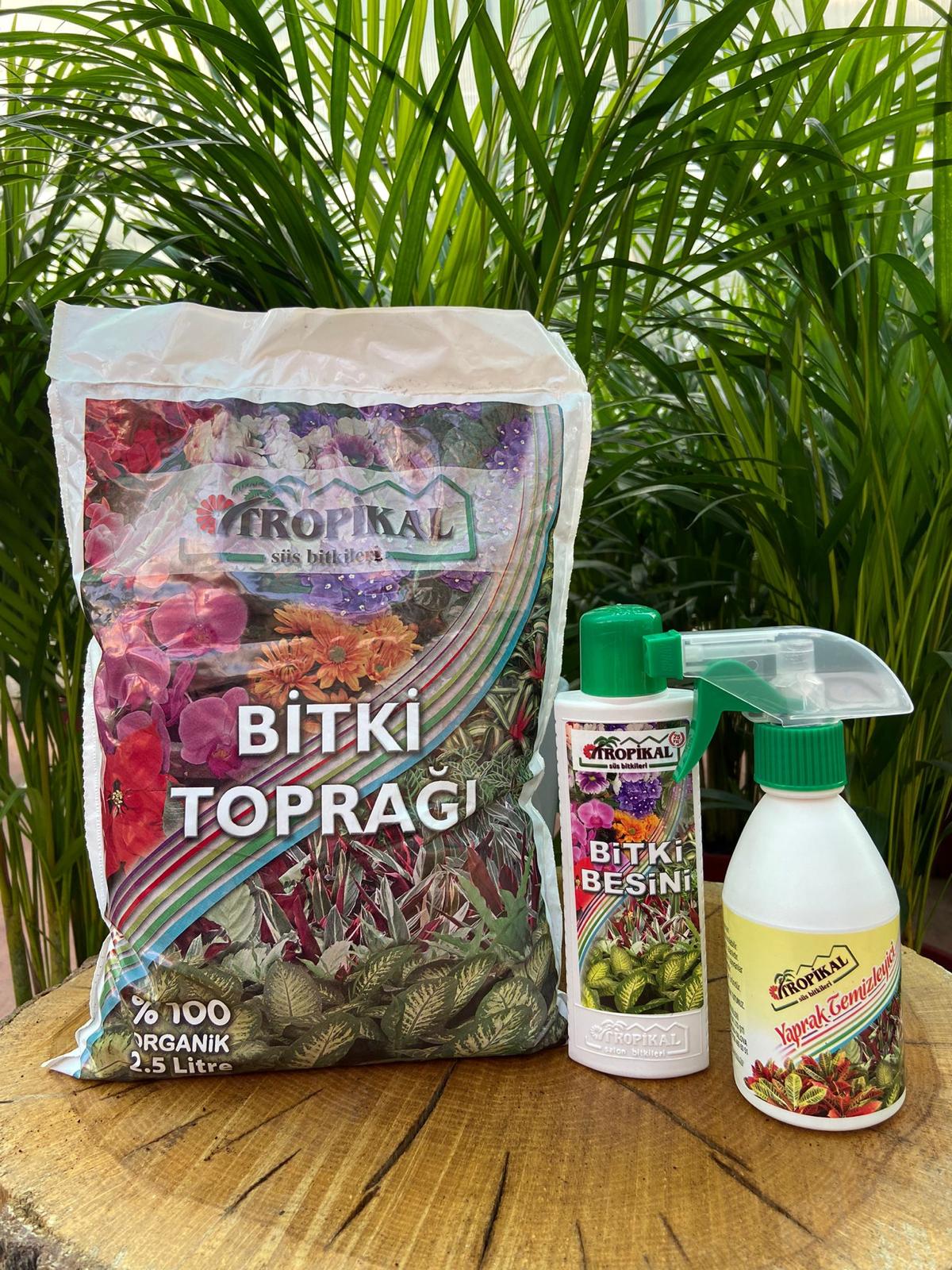 Bitki Toprağı Perlit Karışımlı 2,5 Lt+Genel Bitki Besini 225 Ml+Böcek İlacı 250 Ml