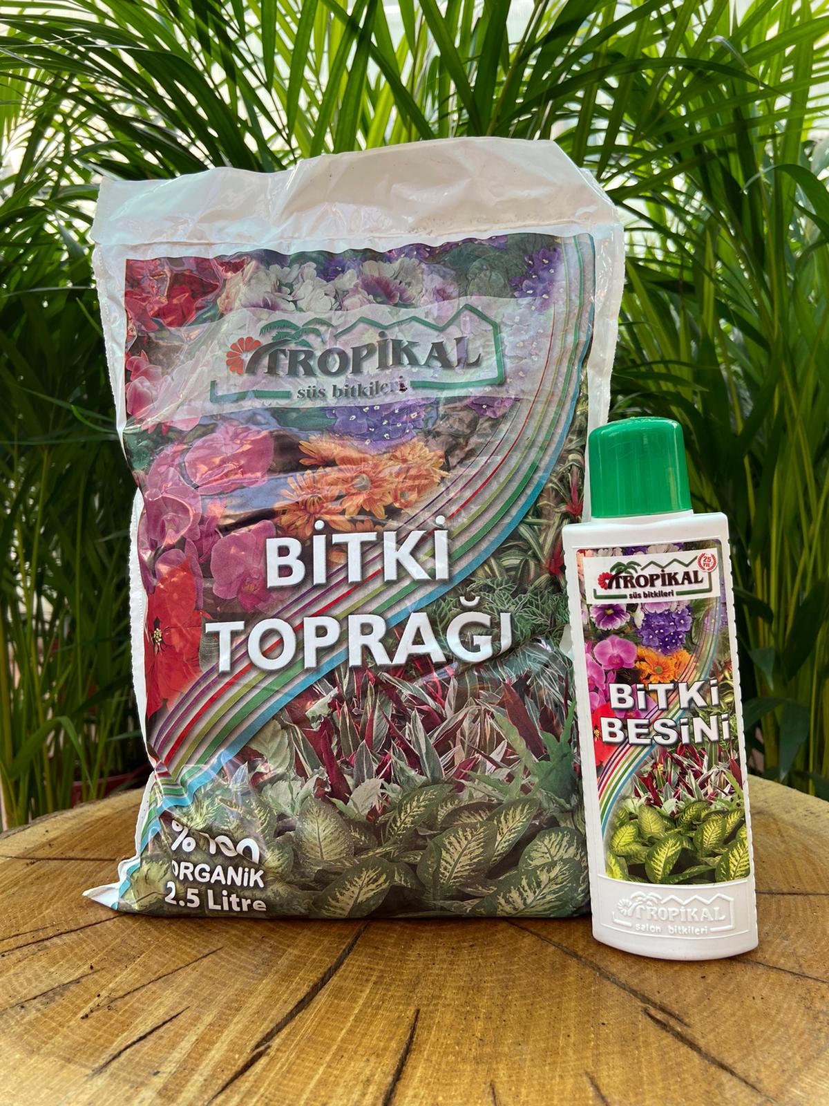 Bitki Toprağı Perlit Karışımlı 2,5 Lt+Genel Bitki Besini 225 Ml