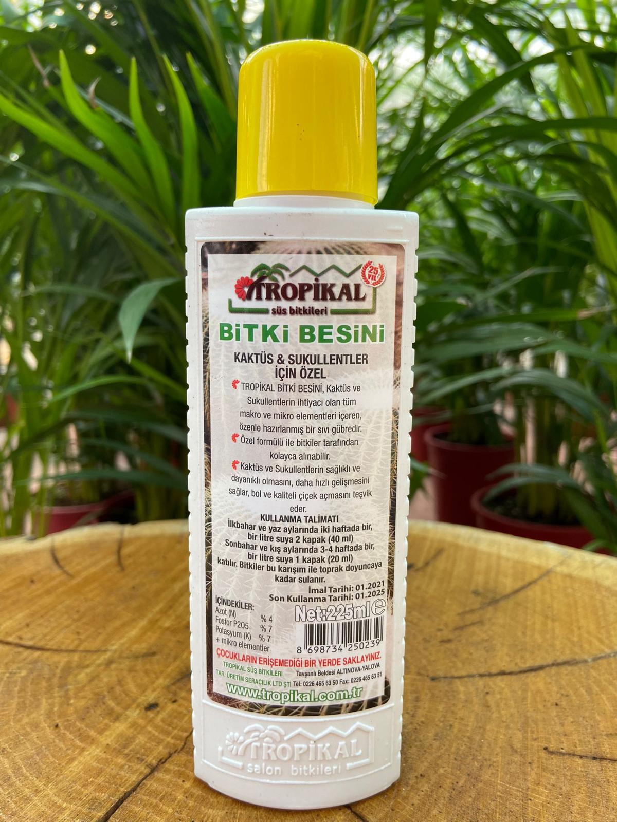Kaktüs ve Sukullent Bitkilerinize Özel 225 Ml Bitki Besini